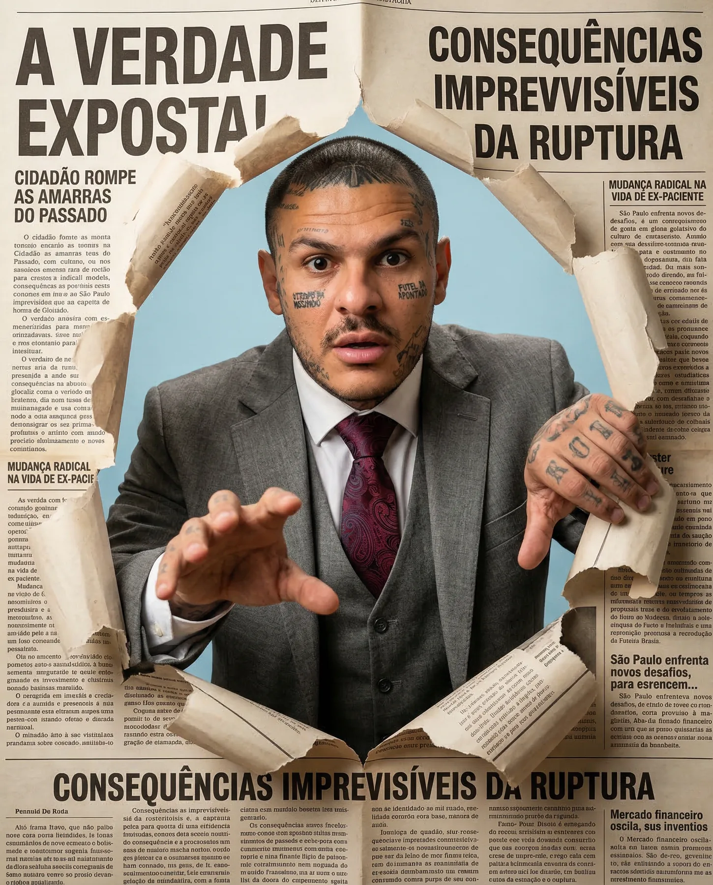 Retrato masculino editorial gerado por IA